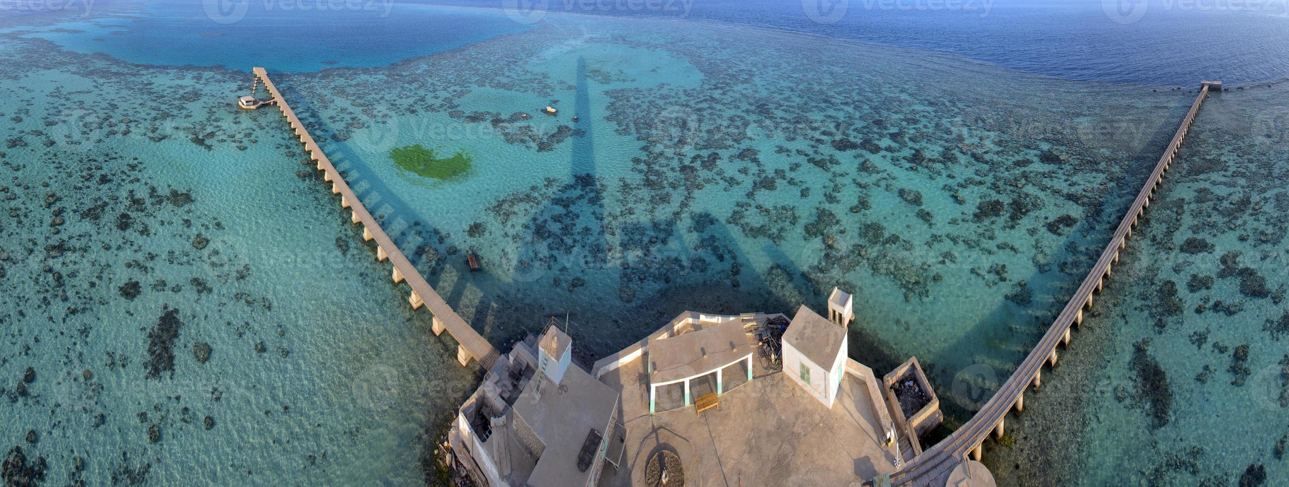 Sanganeb lightouse reef view photo
