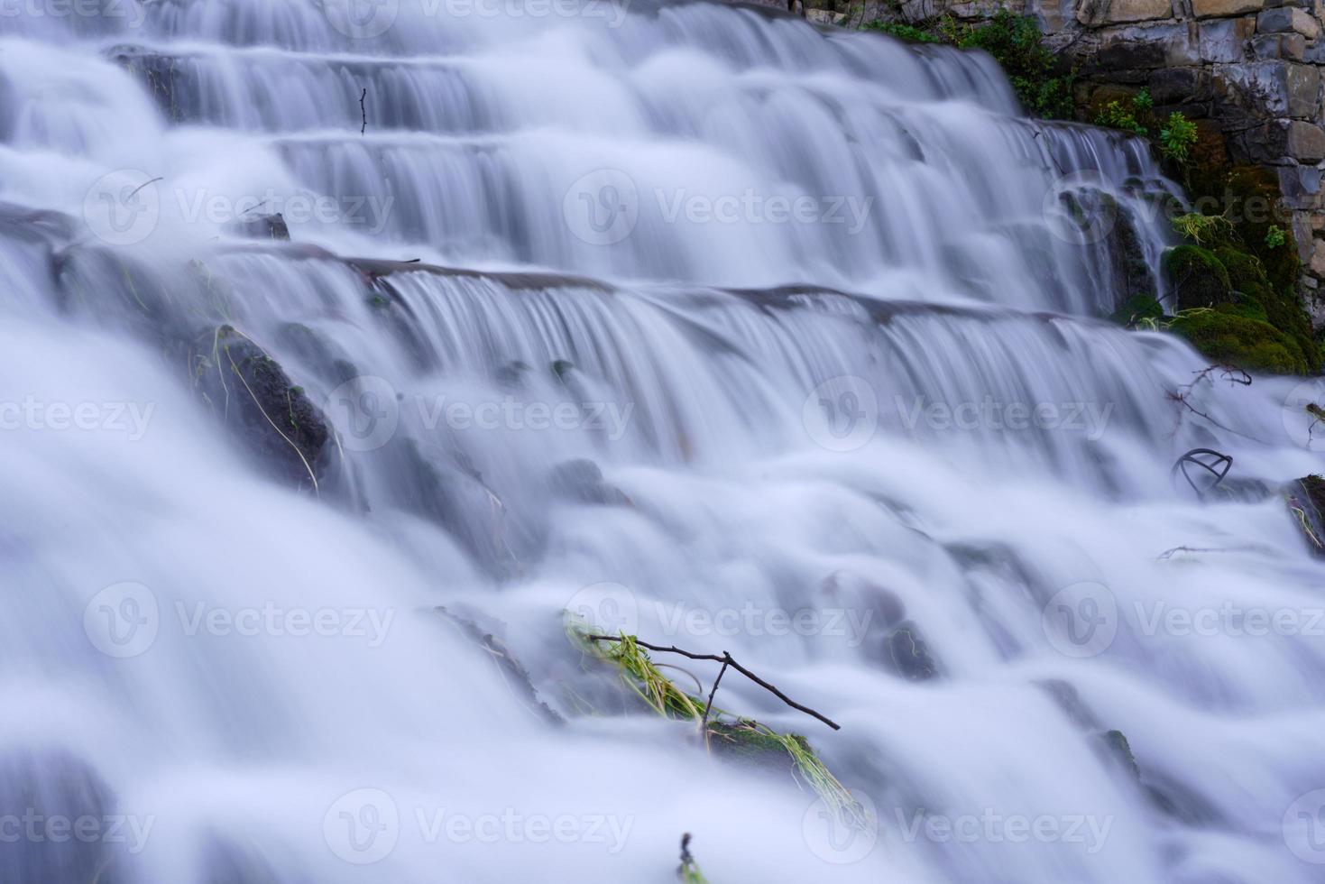 Long Exposure River Landscape During Fall photo