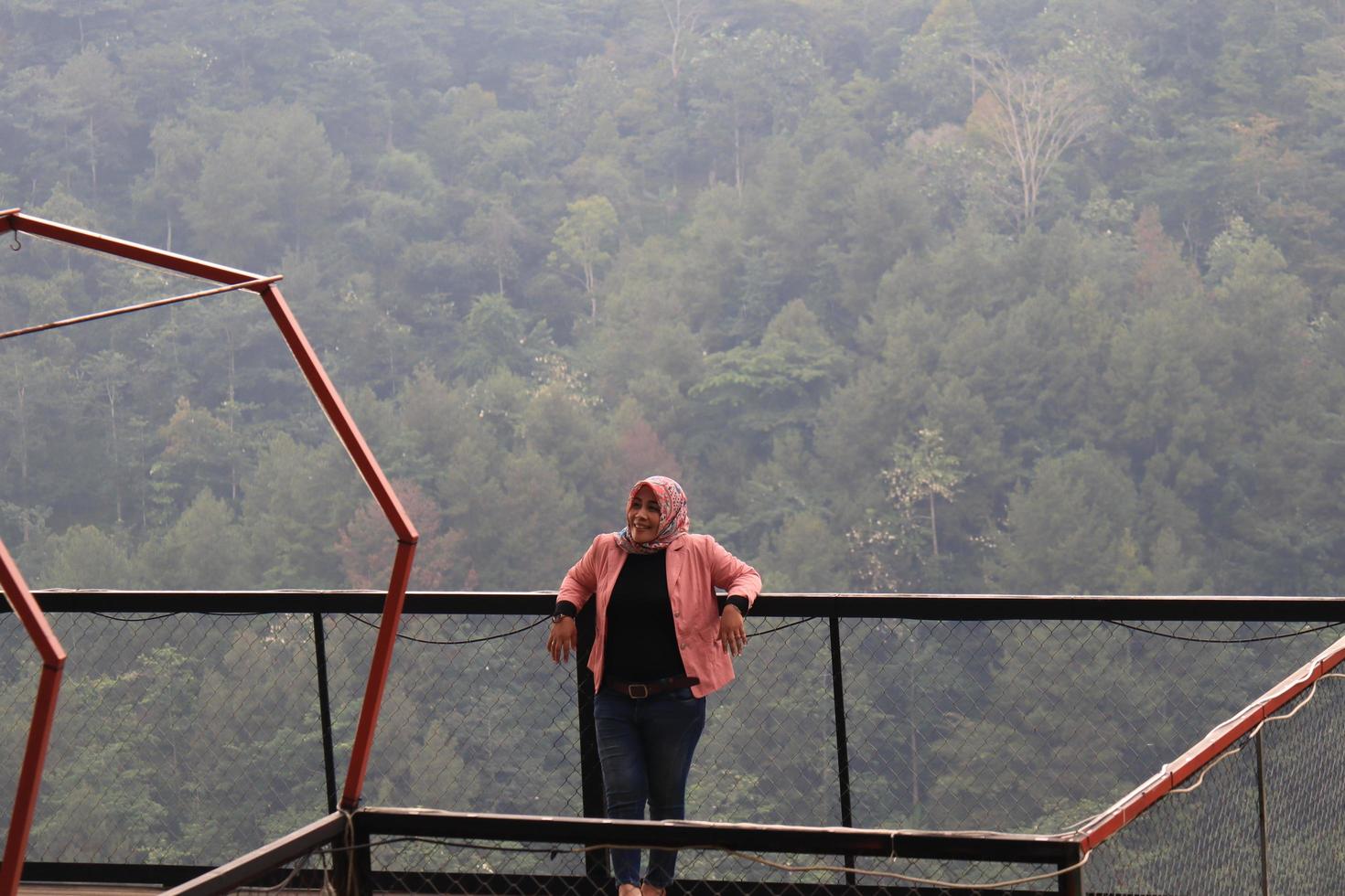 felicitaciones, diciembre 2022. el atmósfera de visitantes es disfrutando el incandescente parque excursión con relajante, hermosa y frio puntos de vista foto