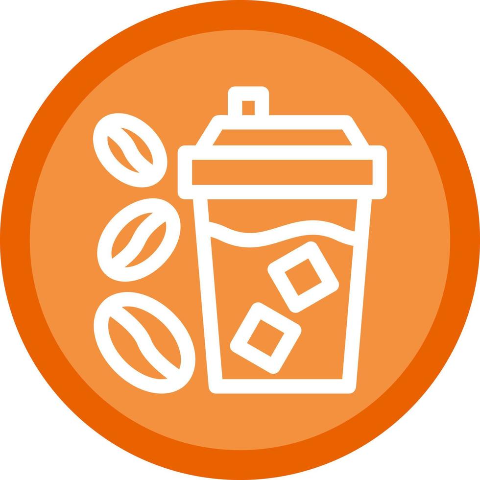 Iced Coffee Vector Icon Design