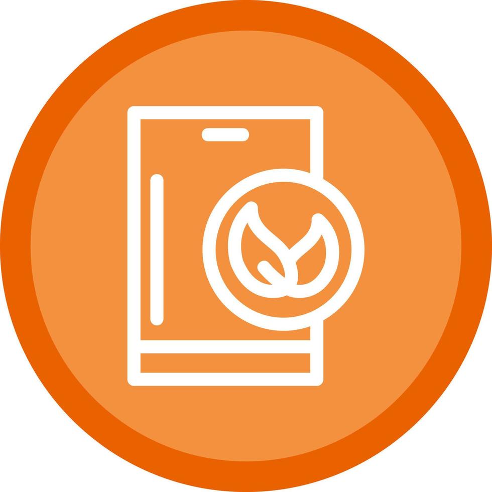 Eco Smartphone Vector Icon Design