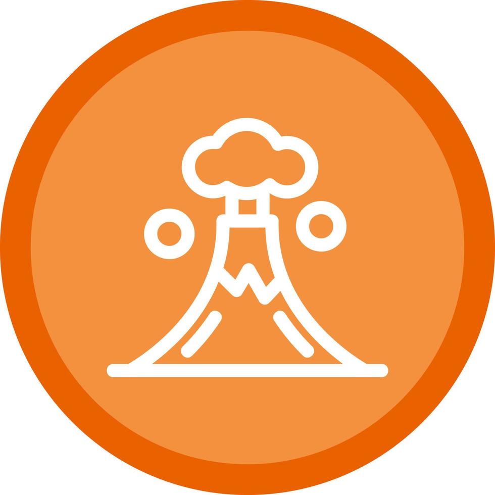 volcán paisaje vector icono diseño