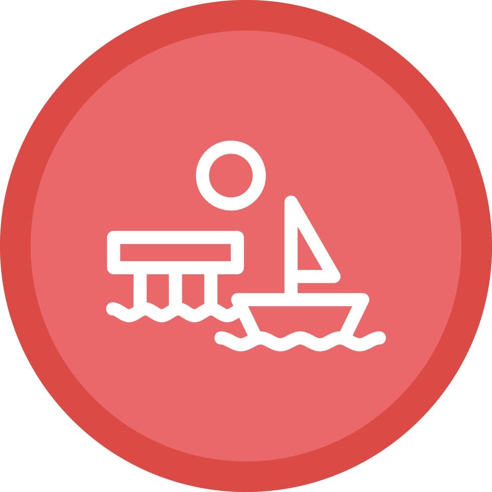 Dock Landscape Vector Icon Design