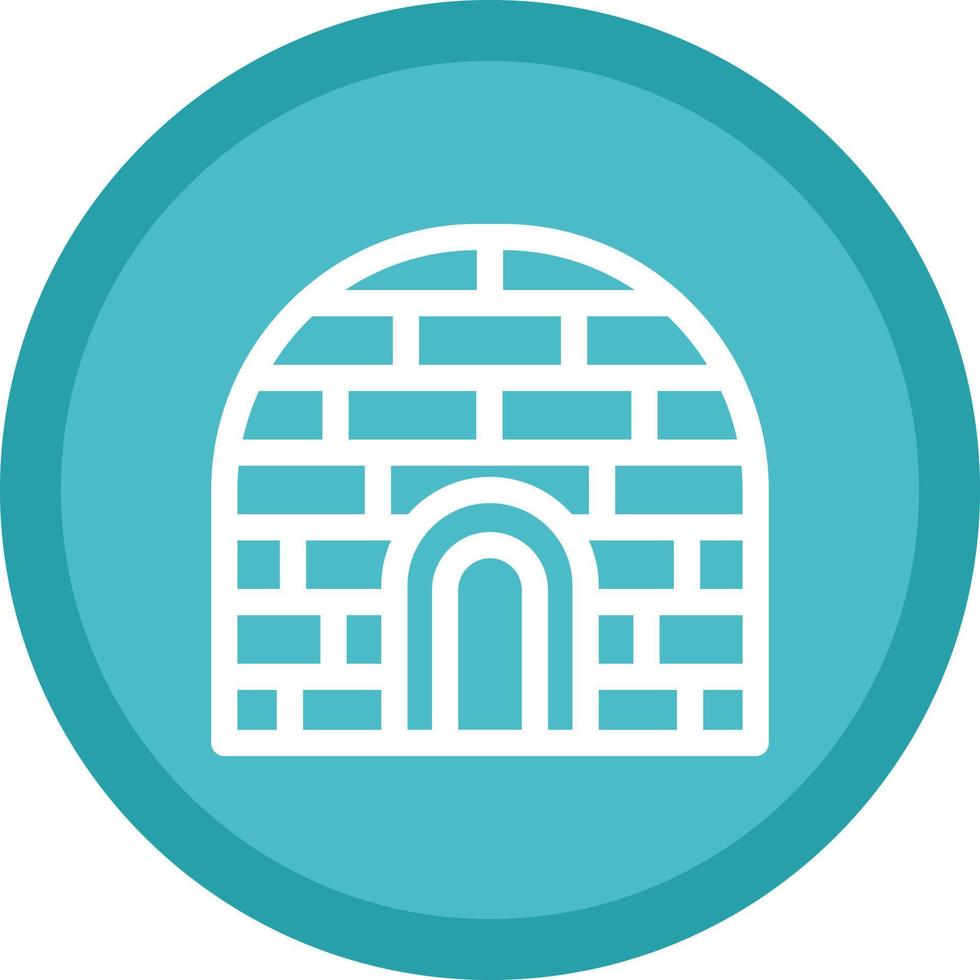 Igloo Landscape Vector Icon Design