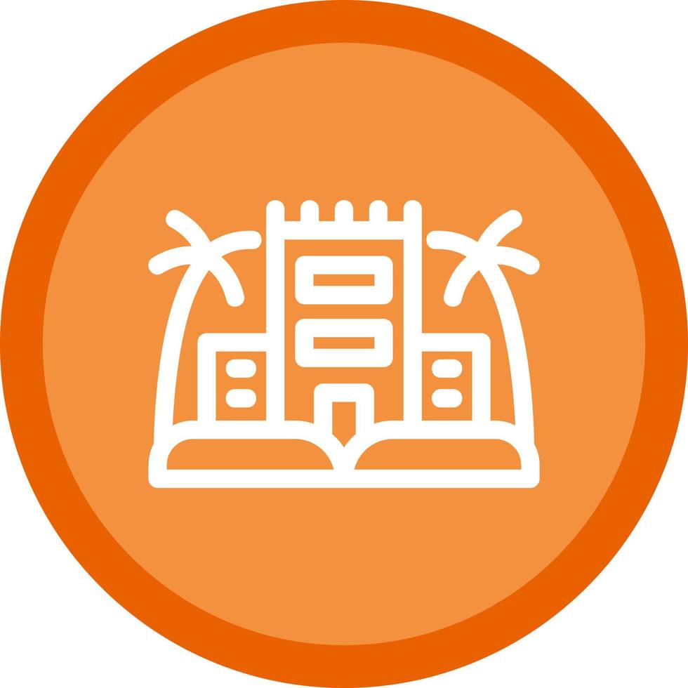 Desert Palace Vector Icon Design