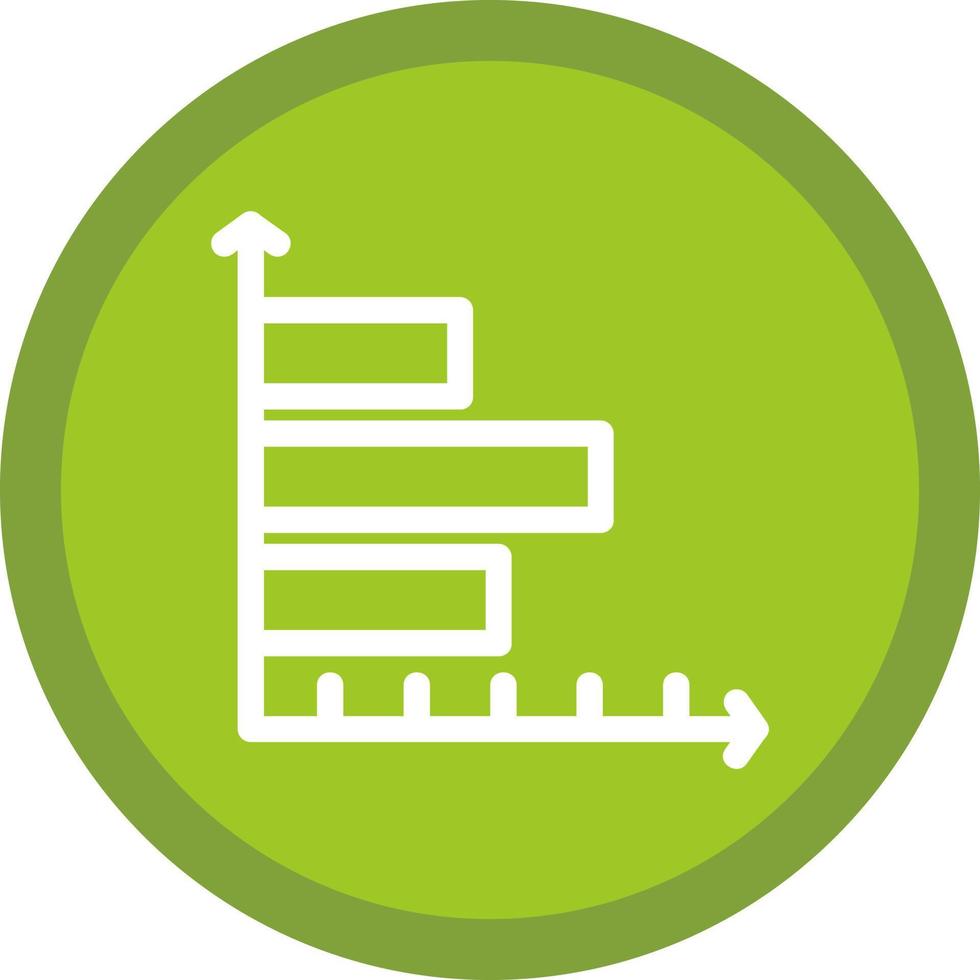 Horizontal Bar Chart Vector Icon Design