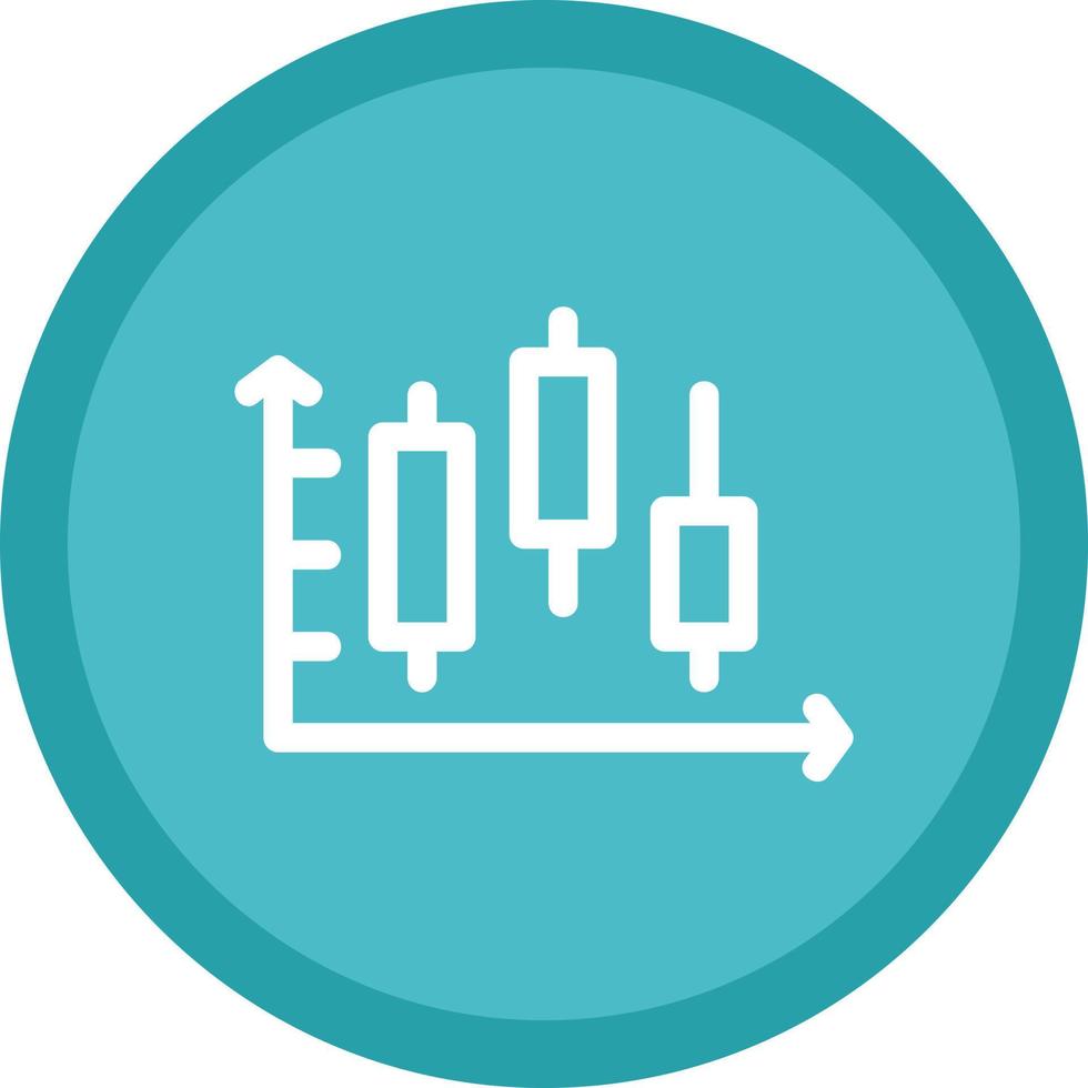 Candlestick Chart Vector Icon Design