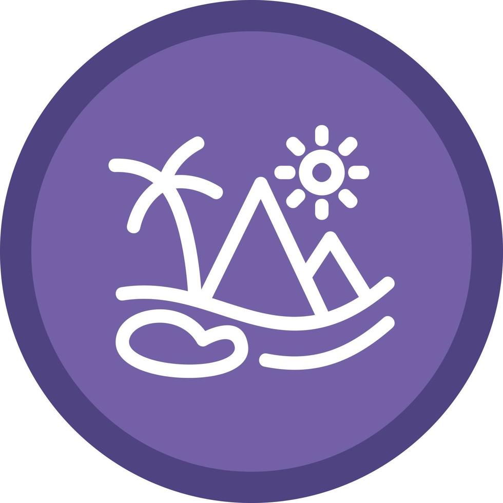 Desert Oasis Vector Icon Design