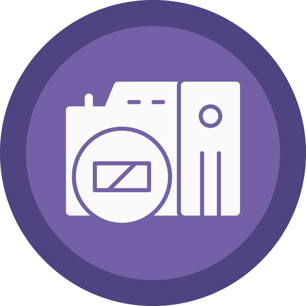 Mirrorless Camera Vector Icon Design