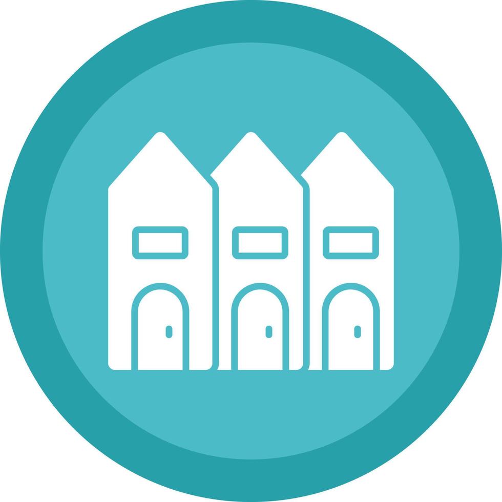 Townhouse Vector Icon Design