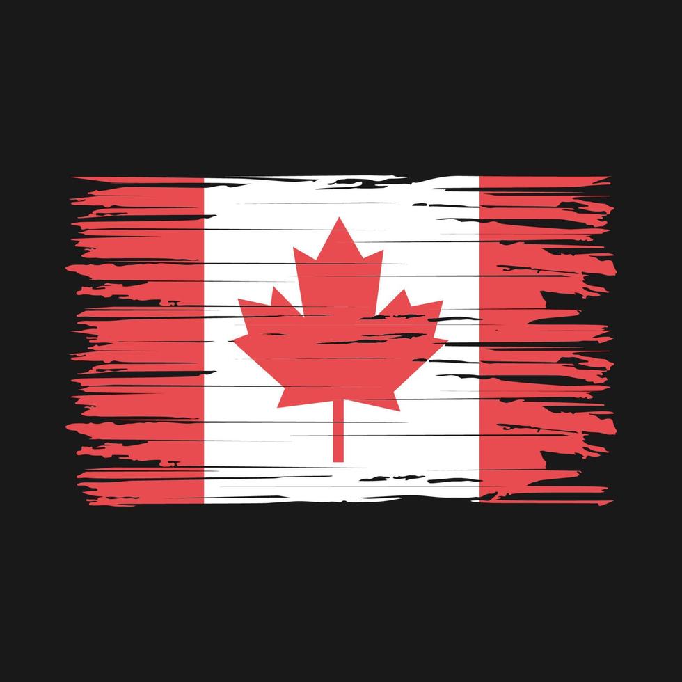 Canada Flag Brush Strokes vector