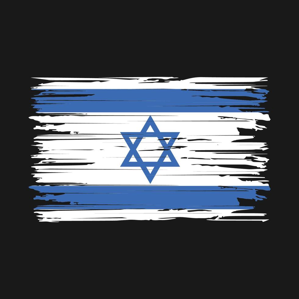 Israel Flag Brush Strokes vector