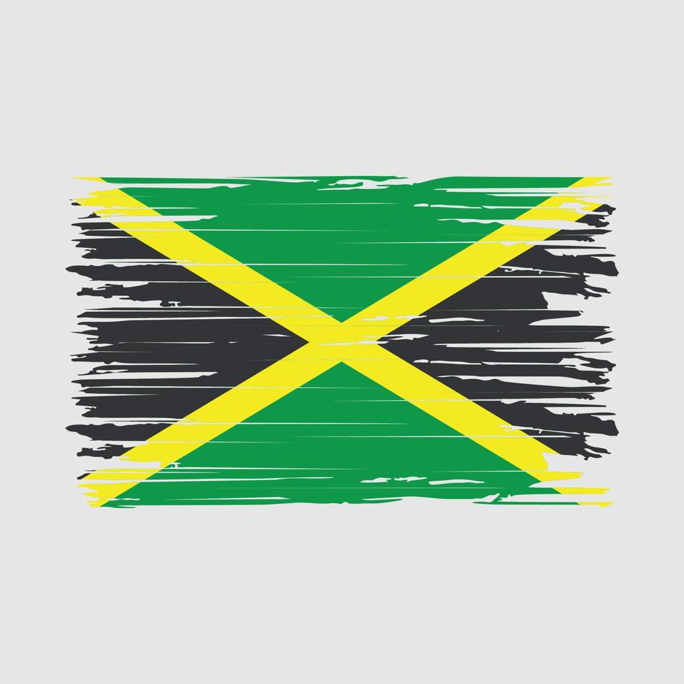trazos de pincel de bandera de jamaica vector