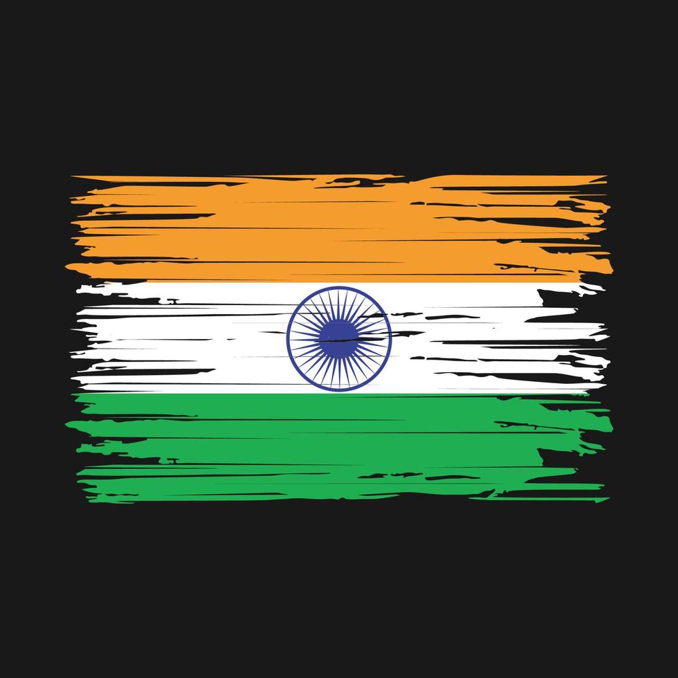 India Flag Brush Strokes vector