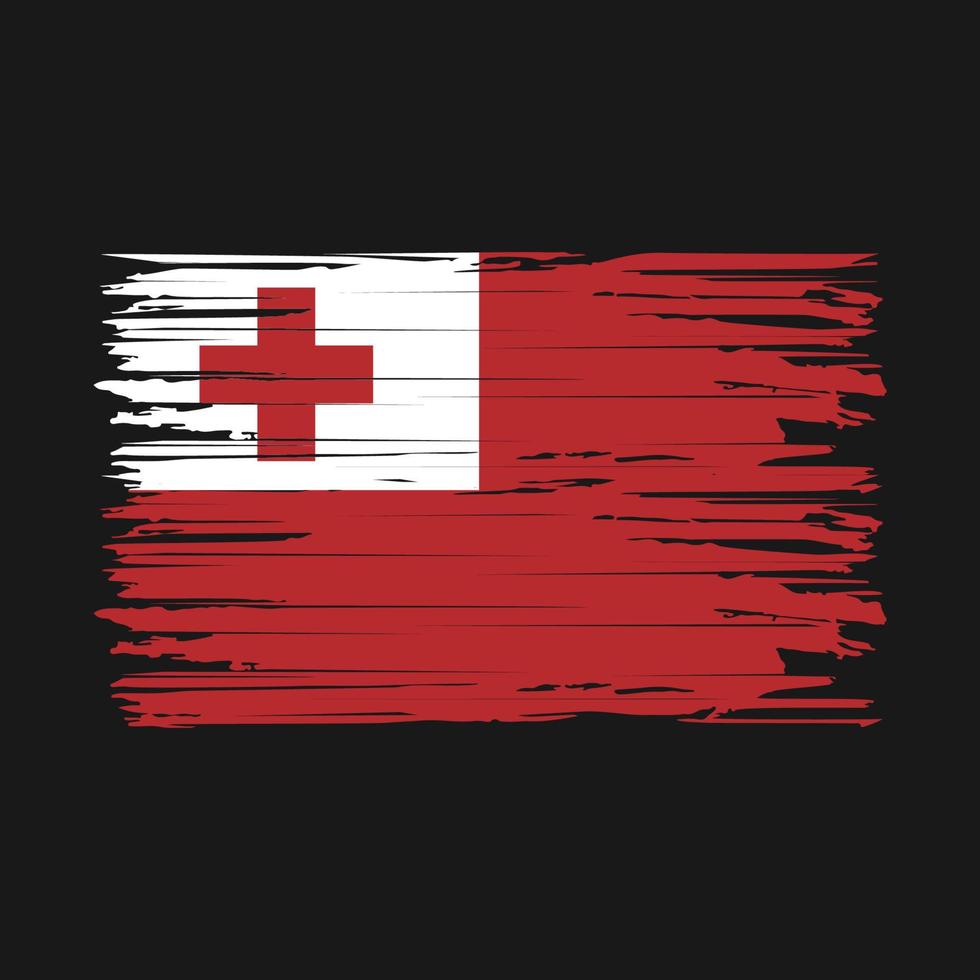 trazos de pincel de bandera de tonga vector