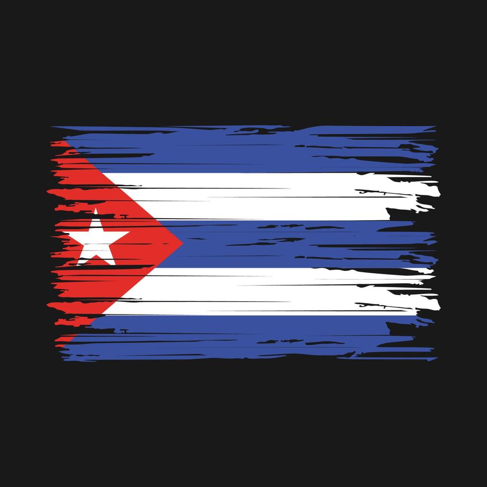 Cuba Flag Brush Strokes vector