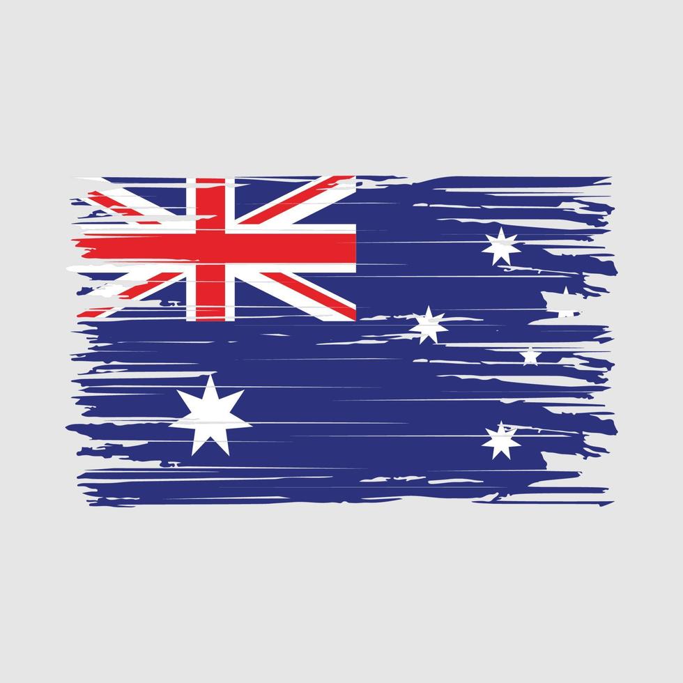 trazos de pincel de bandera de australia vector