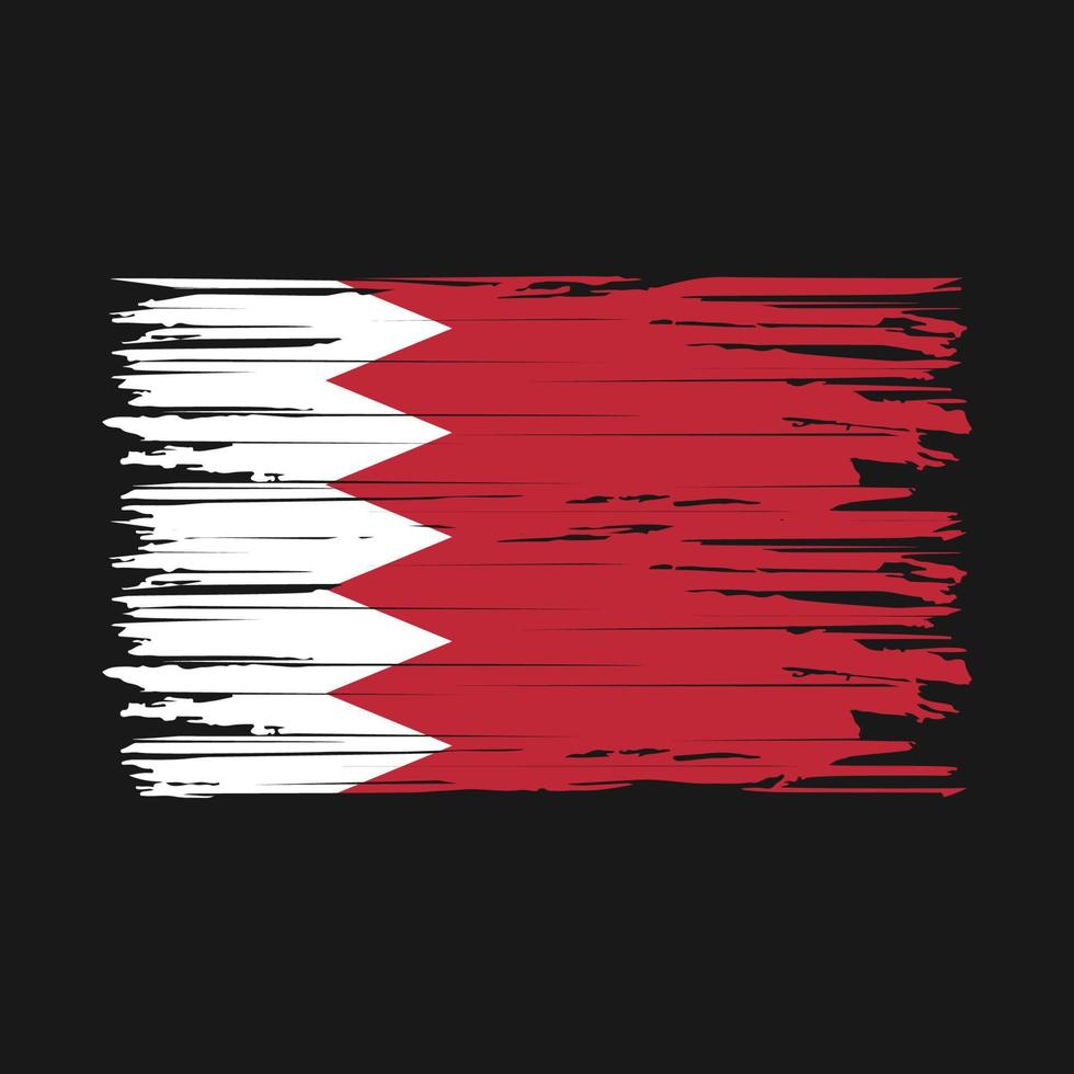 Bahrain Flag Brush Strokes vector