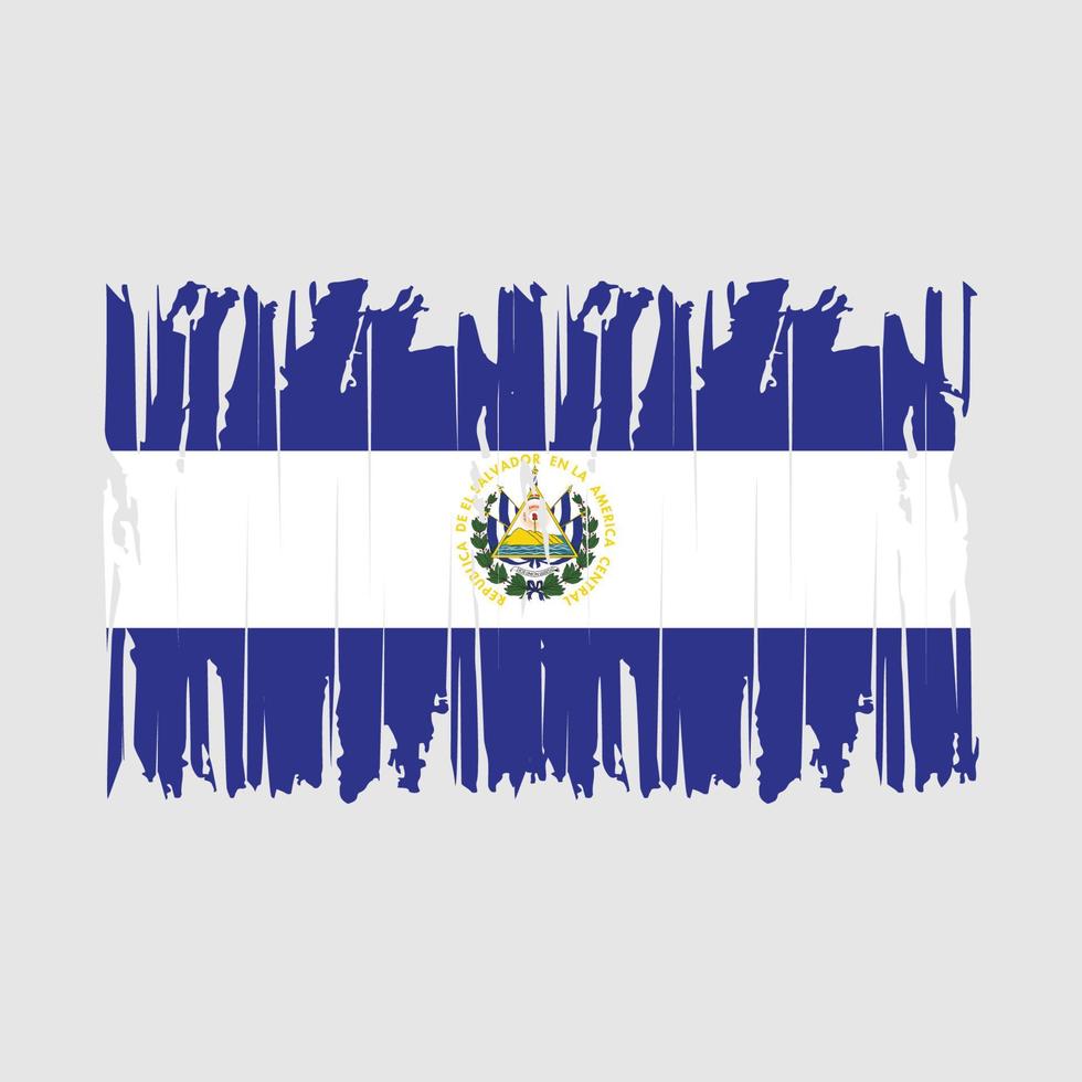 El Salvador Flag Brush Vector Illustration