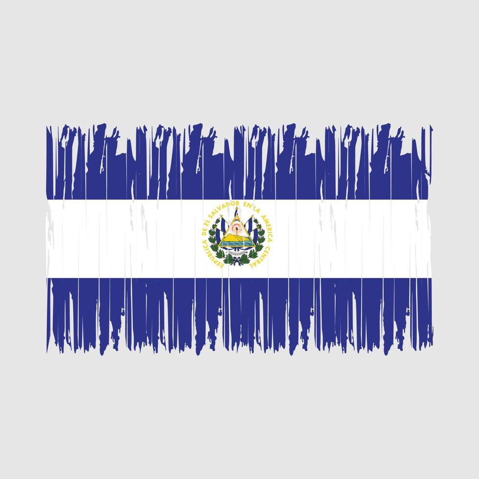 El Salvador Flag Brush vector