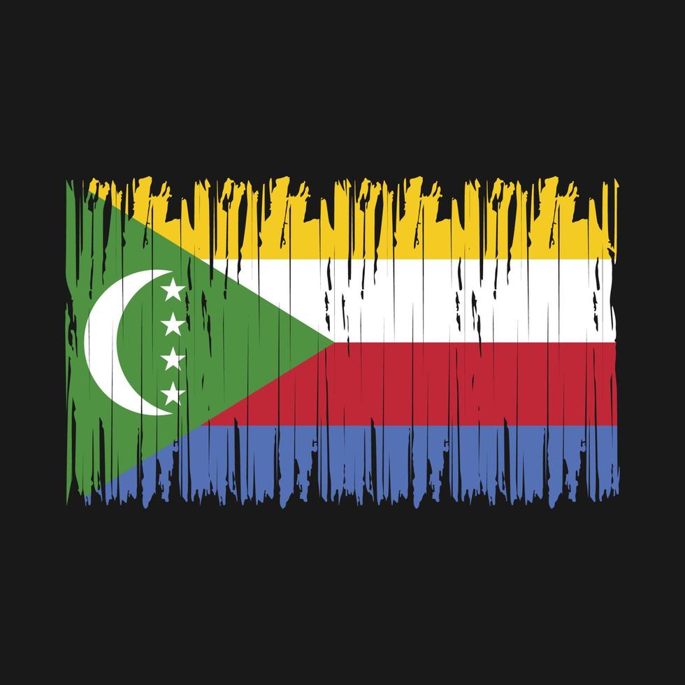 Comoros Flag Brush vector
