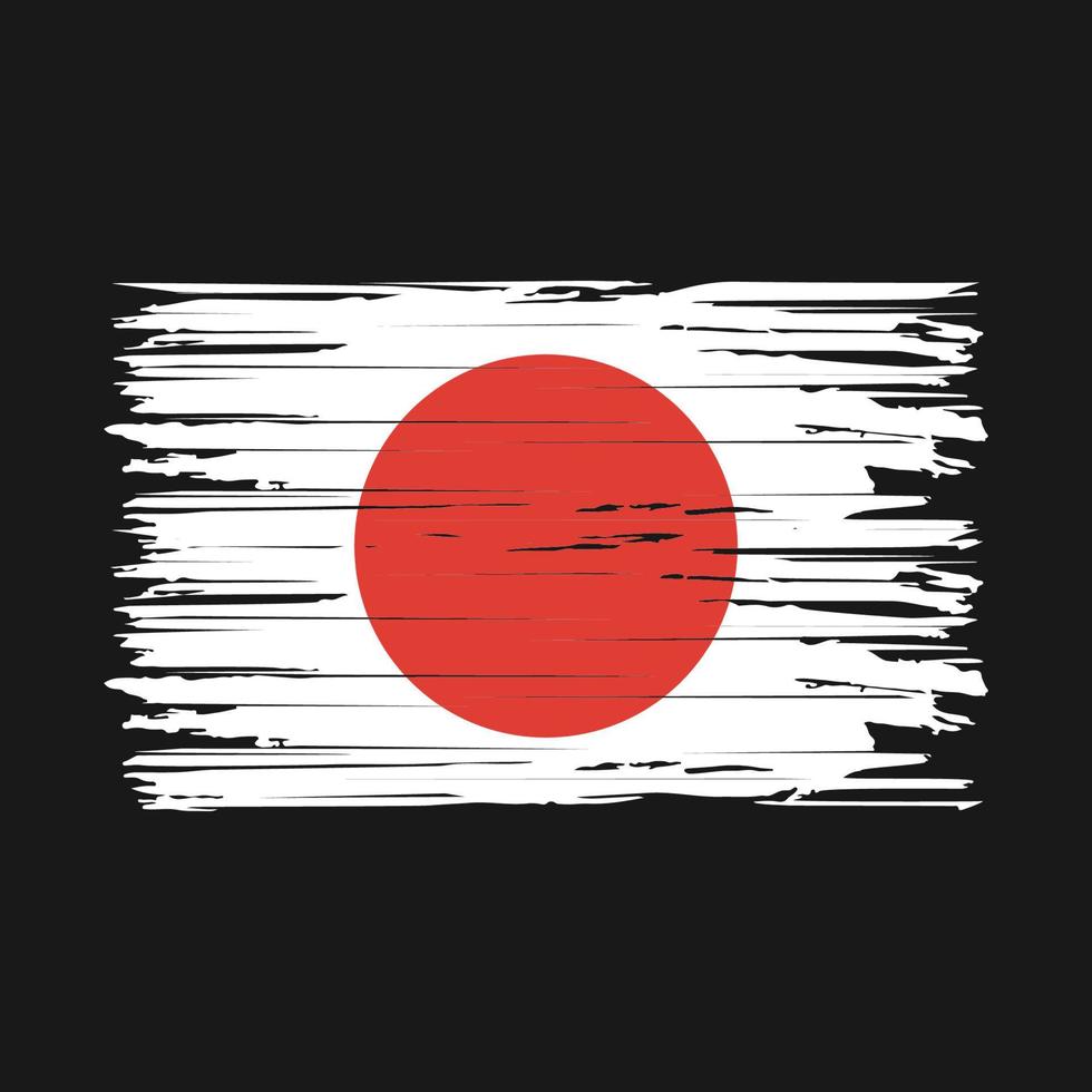 Japan Flag Brush Strokes vector