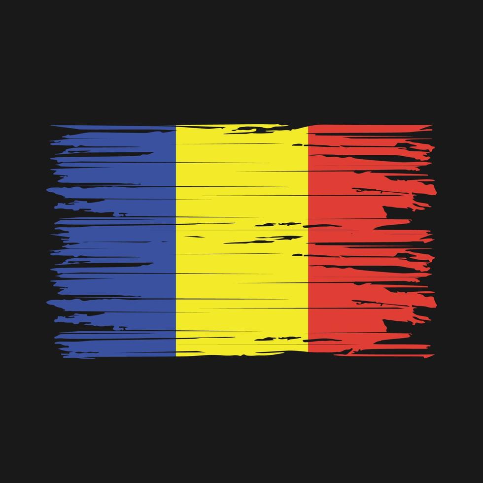 Romania Flag Brush Strokes vector