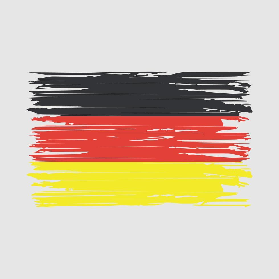 trazos de pincel de bandera de alemania vector