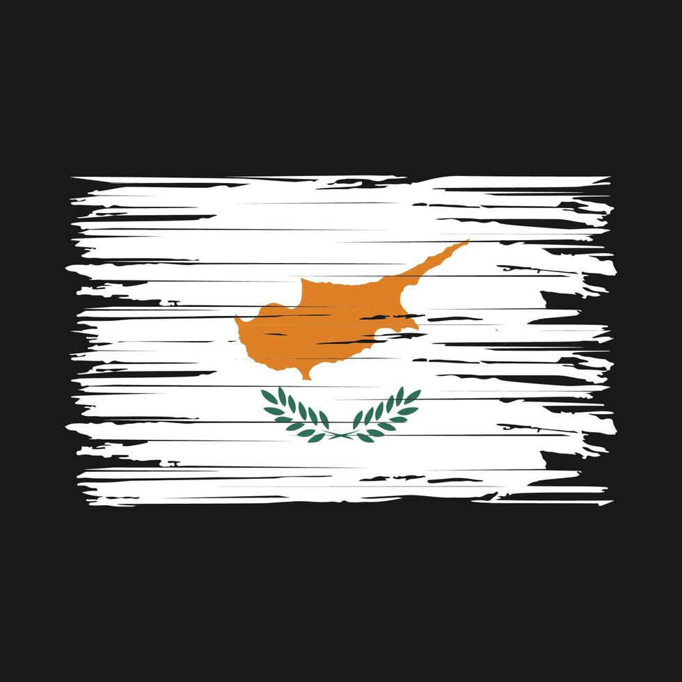 Cyprus Flag Brush Strokes vector
