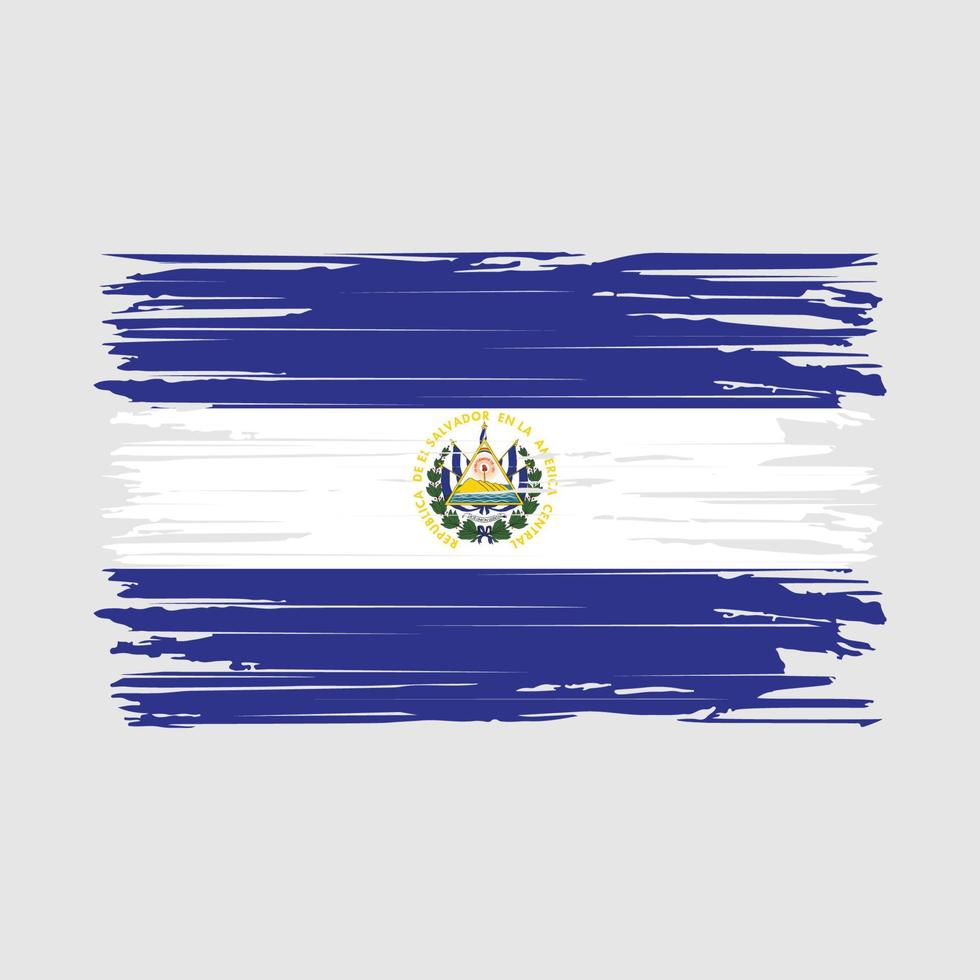 El Salvador Flag Brush Strokes vector