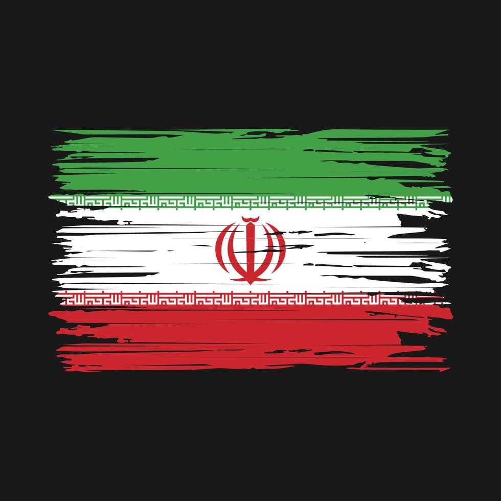 Iran Flag Brush Strokes vector