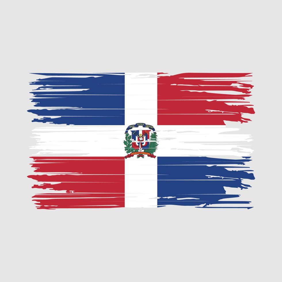 Dominican Republic Flag Brush Strokes vector