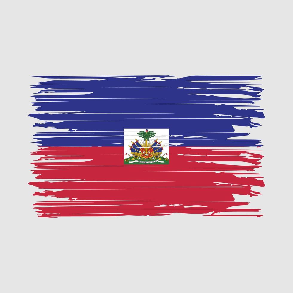 Haiti Flag Brush Strokes vector