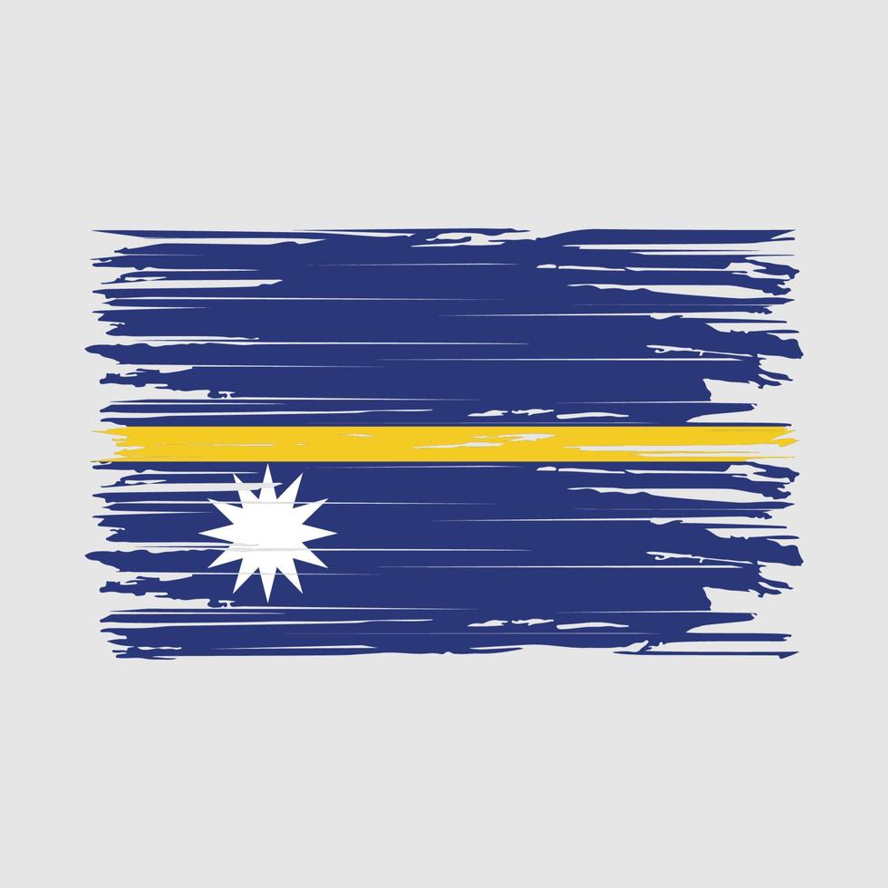 trazos de pincel de bandera de nauru vector