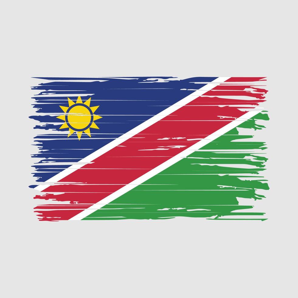 Namibia Flag Brush Strokes vector