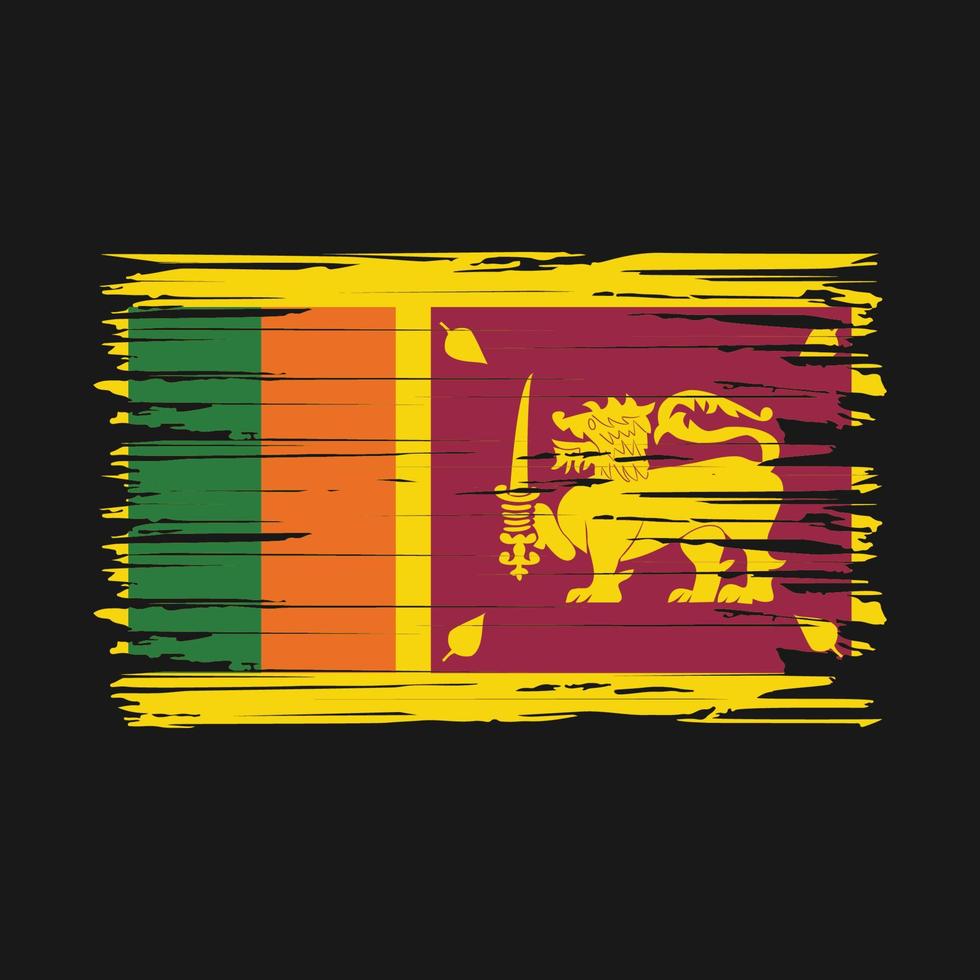 Sri Lanka Flag Brush Strokes vector