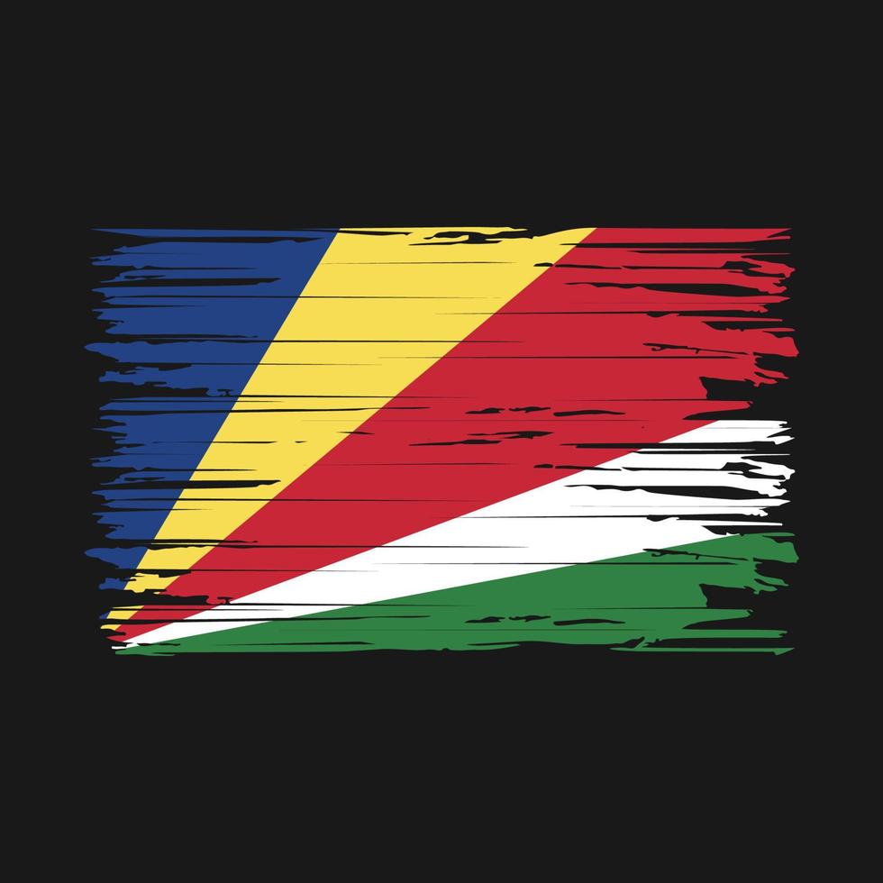Seychelles Flag Brush Strokes vector