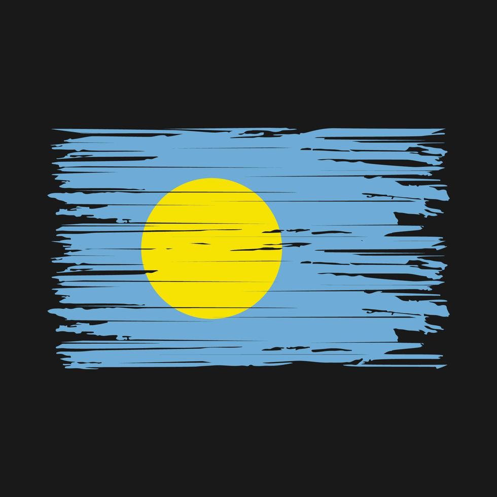 Palau Flag Brush Strokes vector