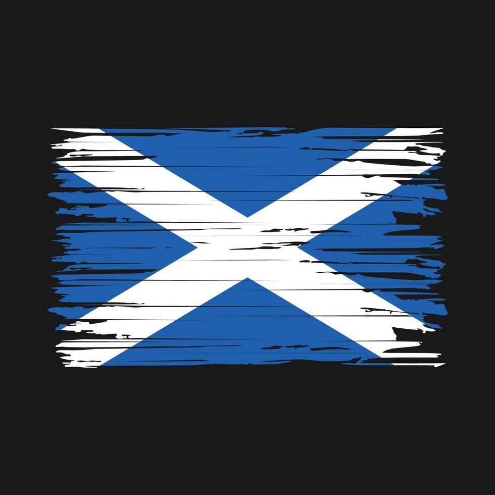 Scotland Flag Brush Strokes vector