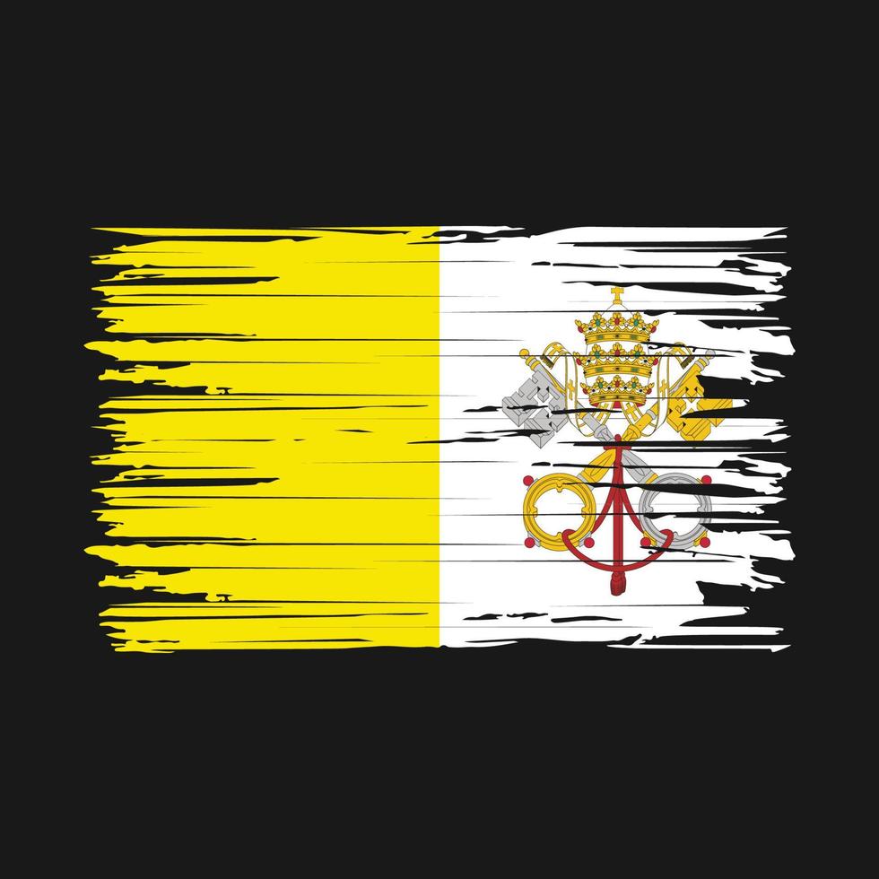 Vatican Flag Brush Strokes vector