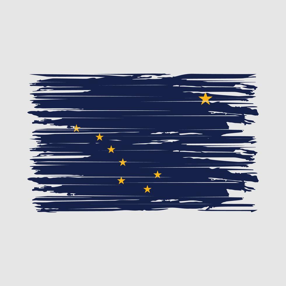 Alaska Flag Brush Strokes vector