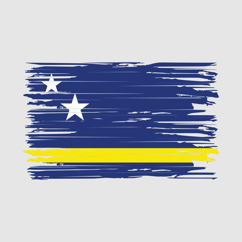 Curacao Flag Brush Strokes vector
