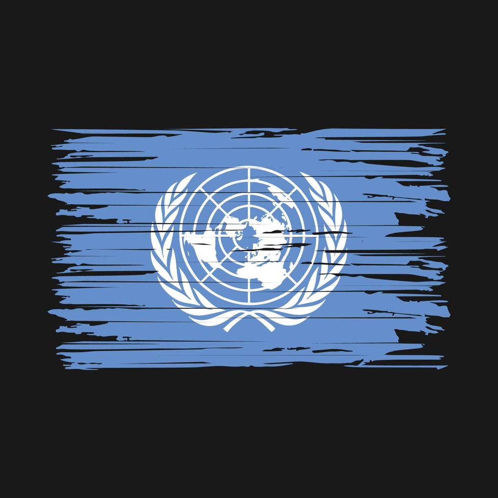United Nations Flag Brush Strokes vector
