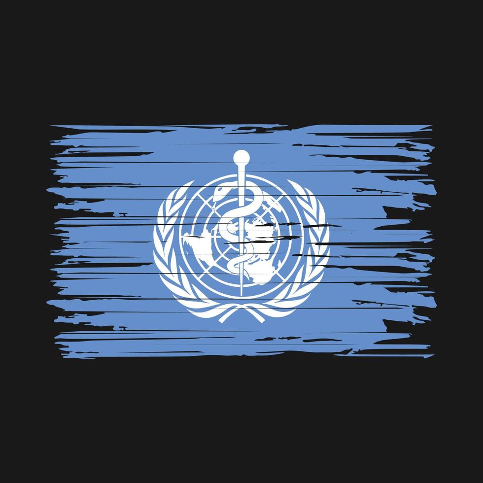 WHO Flag Brush Strokes vector