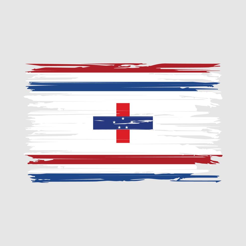 Netherlands Flag Brush Strokes vector