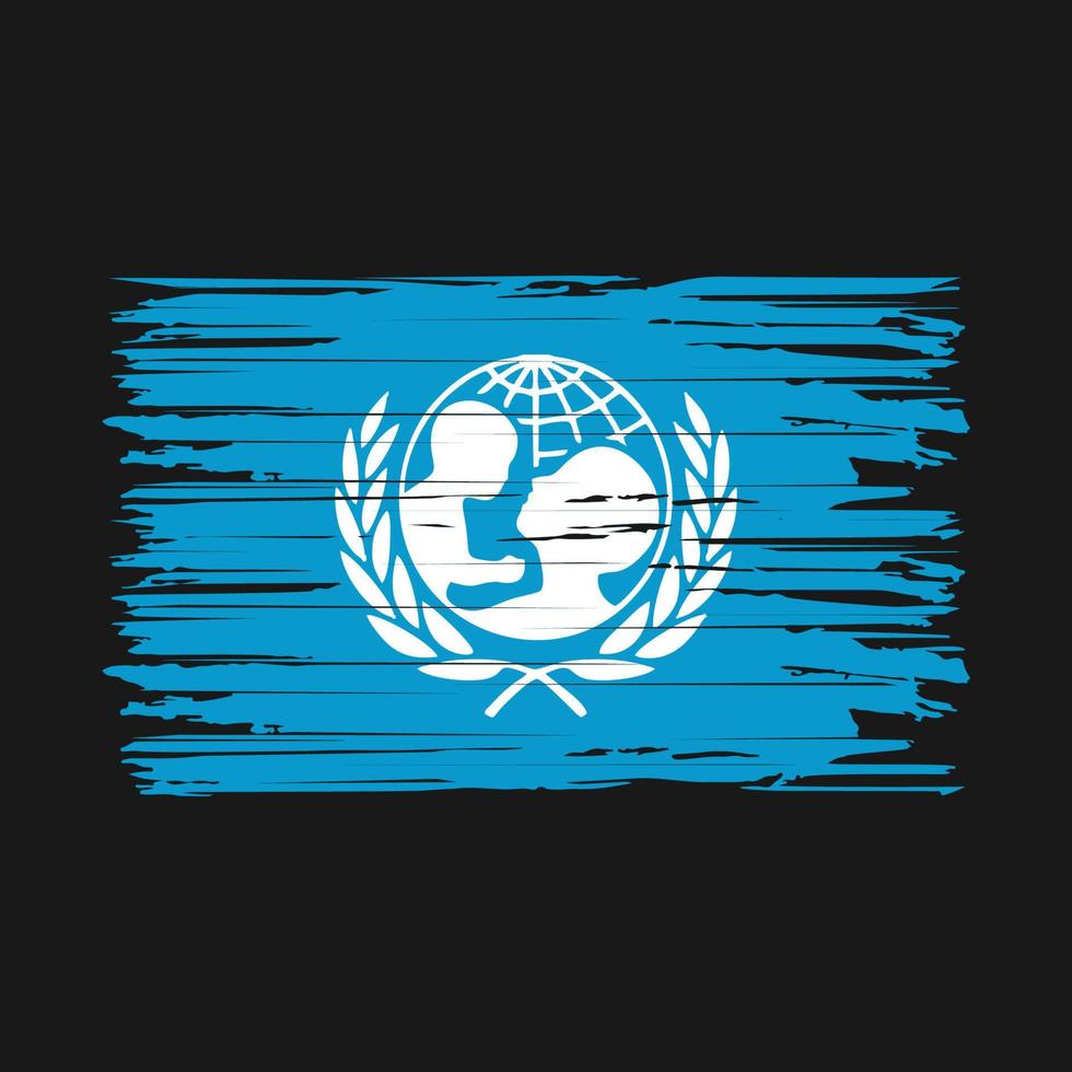 Unicef Flag Brush Strokes vector