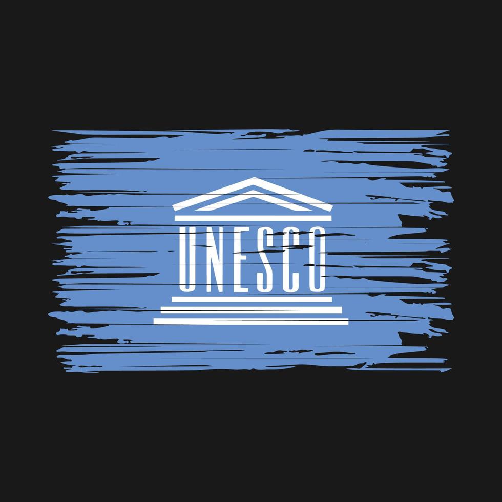 Unesco Flag Brush Strokes vector