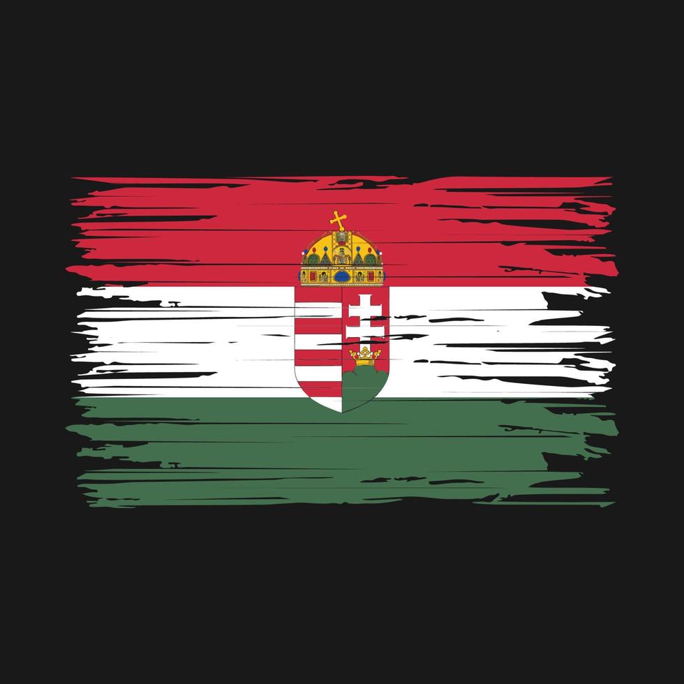 Hungary Flag Brush Strokes vector