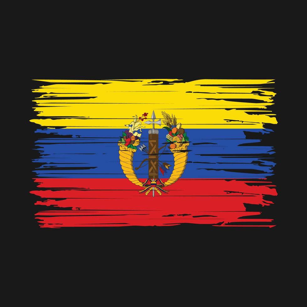 pinceladas de bandera de colombia vector