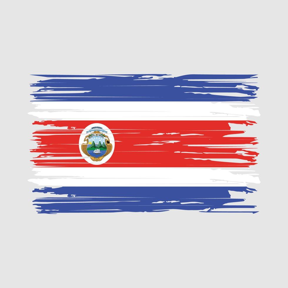 Costa Rica Flag Brush Strokes vector